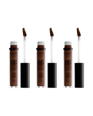 3 x NYX Can't Stop Won't Stop Contour Concealer 3.5ml - 22.7 Deep Walnut