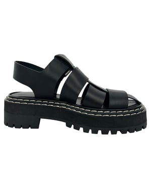Proenza Schouler Lug Sandals in Black Leather