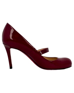 Christian Louboutin Mary Jane pumps in bordeauxrood lakleer