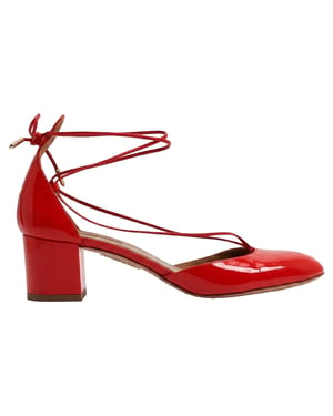 Aquazzura Alexa 50 Pumps in Red Patent Leather