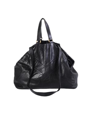 Yves Saint Laurent Rive Gauche oversized handtas van zwart leer - jaren 2000