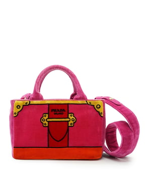 Prada fluwelen handtas Cahier