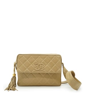 Chanel Vintage leren schoudertas met camera
