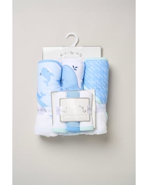 3 Pack Whale Hooded Towels