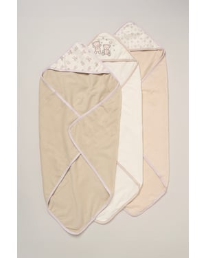 3 Pack Bear Hooded Towels