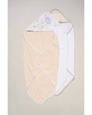 3 Pack Animal Hooded Towels