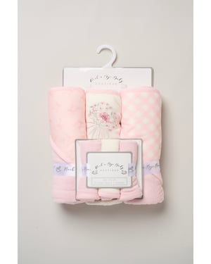 3 Pack Floral Hooded Towels