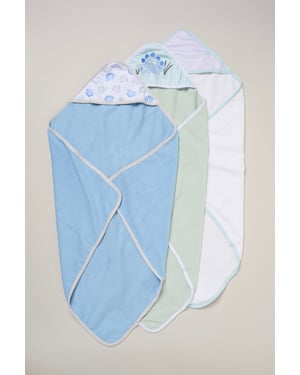 3 Pack Dinosaur Hooded Towels