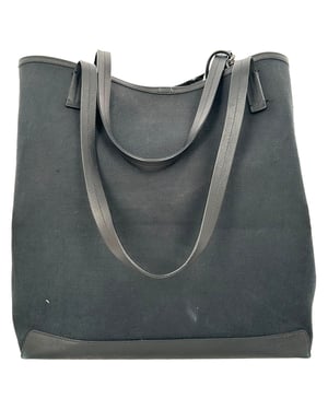 The Row Park Tote Three Canvas Tote Bag in Black Nylon Canvas