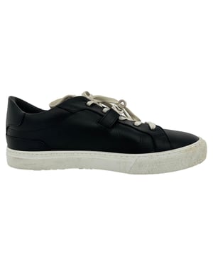 Hermès Day Low-Top Sneakers in Black Calf Leather