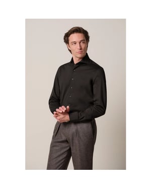 Profuomo Ppxh30021f shirt x-cutaway sf dark brown