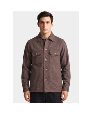 Bos Bright Blue Overshirt 2083/brown