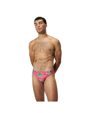 Speedo Mens Beachstar Cocktail Swim Briefs (Coral)