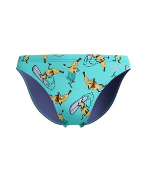 Speedo Mens Banana All-Over Print Swim Briefs (Arctic Glass)