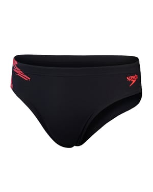 Speedo Mens Tech Panel Swim Briefs (Black)