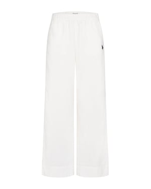U.S. Polo Assn. dames linnenmix broek met elastische tailleband
