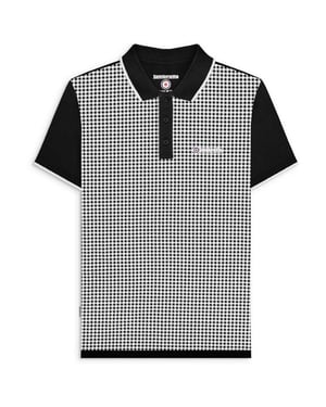 Lambretta Mens Gingham Aop Polo Shirt Big & Tall Short Sleeve Smart Casual Top