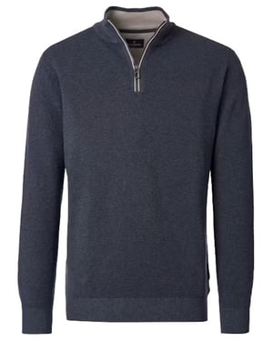Trui Casa Moda donkerblauw gemeleerd