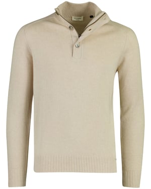Trui Gentiluomo beige gebreid met knopen