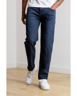 Dark Indigo Straight Fit Denim Stretch Jeans