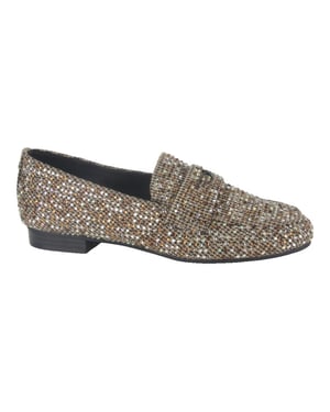 La Strada 2504653-4025 taupe dames instappers gekleed