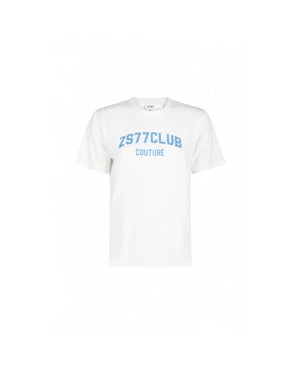 Zoso T-shirt couture ivory light blue