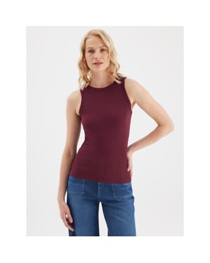 C.O.J. Denim Top liv burgundy
