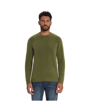 No Excess Pullover crew neck melange light we moss