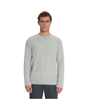 No Excess Pullover crew neck melange tweed lo grey melange