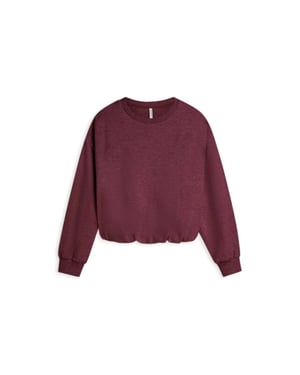 Summum 3s5350-30806 335 balloon sweat peached terry dark burgundy