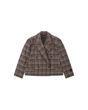 Alix The Label Ladies woven cropped check blazer blazers 2609440868