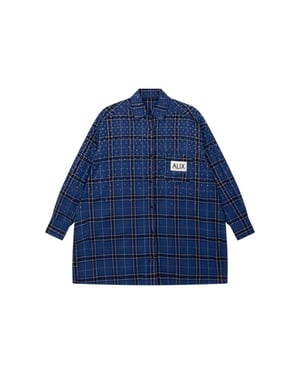 Alix The Label Ladies woven studded check blouse dress blouse jurken 2609372919