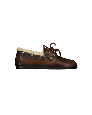 posa Pw30 loafers boat loafer brushed fur leather