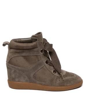 Steve Madden Mables taupe suede hoge sneakers dames