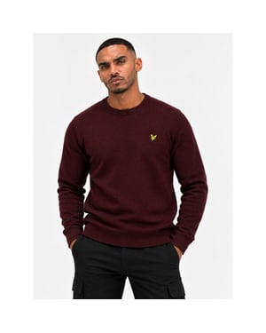 Lyle and Scott Kn2114v lamswool y357 beetrooth marl heren trui