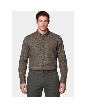 Bos Bright Blue Overhemd heren 21243/brown