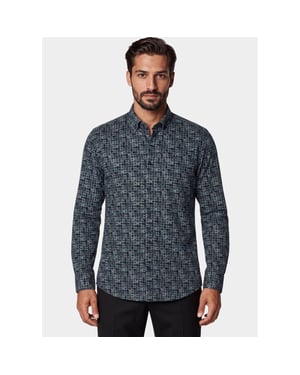 Bos Bright Blue Overhemd heren 21245/grey