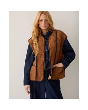 Summum 9s265-12512 739 bodywarmer bonded teddy cinnamon