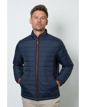 Navy Quilted Jacket