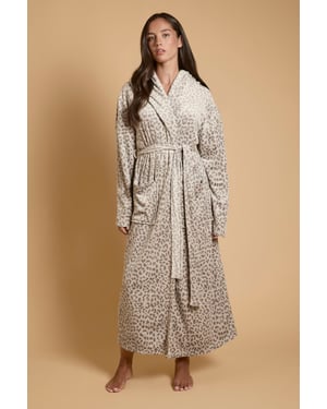 Animal Velour Hooded Dressing Gown
