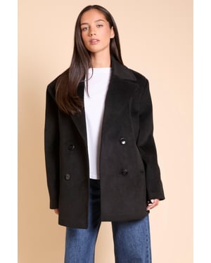 Relaxed Fit Double Breasted Coat