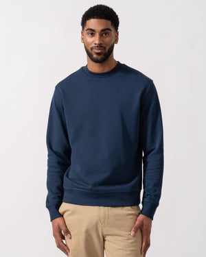 Hugo Boss blauw katoenen heren sweatshirt