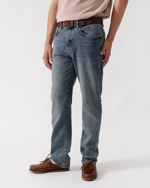 Logo Detail Trousers in Light Blue