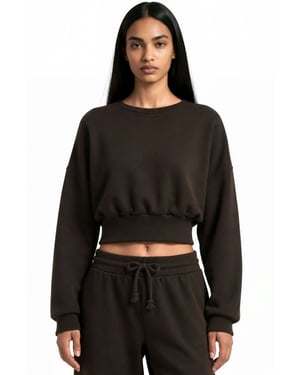 Women's Crop Crew Neck Sweatshirt