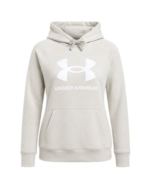 Under Armour Rival Fleece Lock-Up Womens Beige Hoodie