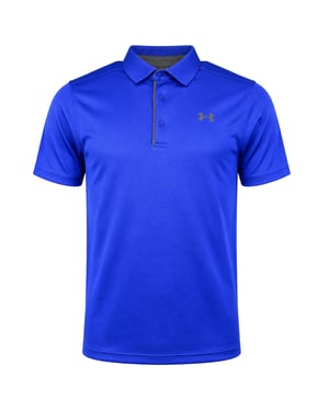 Under Armour Tech Mens Blue Golf Polo Shirt