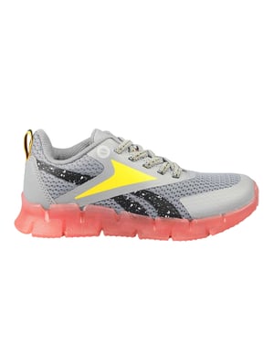 Reebok Zig N Glow-sportschoenen met knipperende lampjes voor kinderen (Grijs)