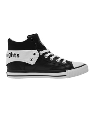 British Knights Heren Roco hoge sneakers met omgeslagen kraag (Zwart, Wit)
