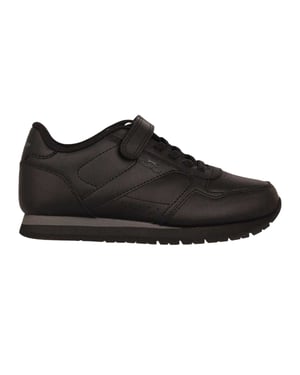 Slazenger Klassieke sportschoenen van gecoat leer met klittenbandsluiting voor kinderen (Zwart)