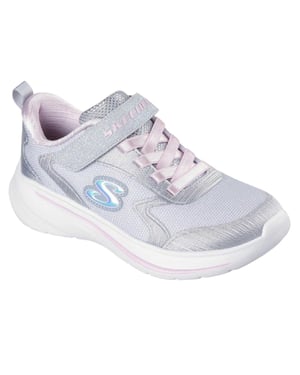 Skechers Glitter-sportschoenen voor kinderen (GRIJS/PINK)